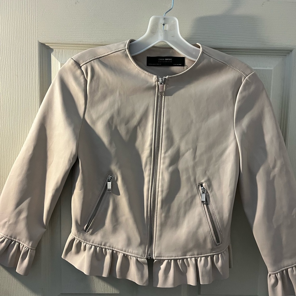 Zara Ruffle Hem Jacket - Picture 5 of 11
